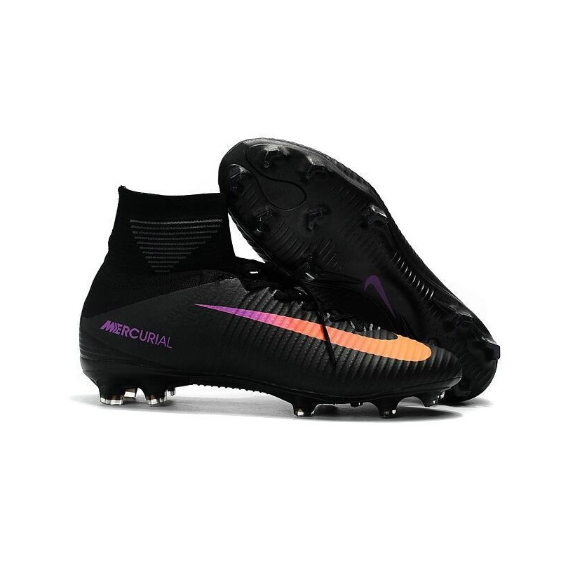 black and orange nike cleats