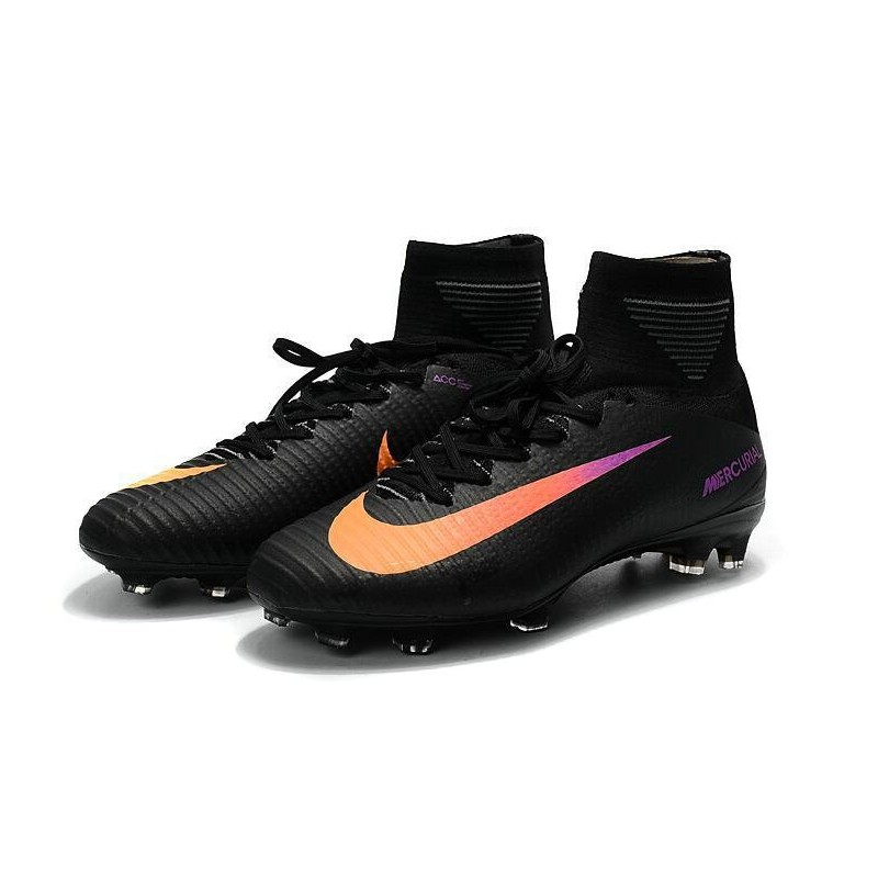 nike mercurial black orange