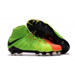 Top New Nike Hypervenom Phantom III DF FG Boots Green Orange Black