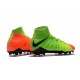 Top New Nike Hypervenom Phantom III DF FG Boots Green Orange Black