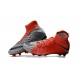 Top New Nike Hypervenom Phantom III DF FG Boots Red Grey Black