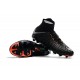 Top New Nike Hypervenom Phantom III DF FG Boots Black Silver Anthracite