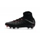 Top New Nike Hypervenom Phantom III DF FG Boots Black Silver Anthracite