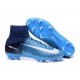Nike Mercurial Superfly V FG Men High Top Boots Blue White Black