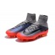 Nike Mercurial Superfly V FG Men High Top Boots -Cool Grey Hematite Grey