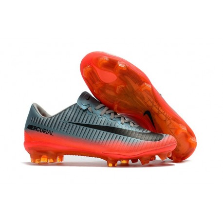 New Ronaldo Nike Mercurial Vapor XI FG Soccer Cleats Grey/Metallic Hematite/Wolf Grey 