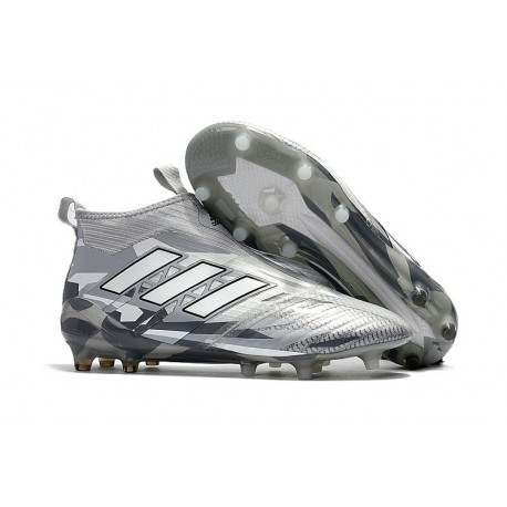 adidas ACE 17+ Purecontrol FG Firm Ground Boot - Grey White Black