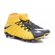 Nike Hypervenom Phantom III DF FG Tongueless Socccer Cleats - Black Yellow