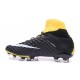 Nike Hypervenom Phantom III DF FG Tongueless Socccer Cleats - Black Yellow