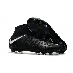 Nike Hypervenom Phantom III DF FG Tongueless Socccer Cleats - Black White