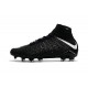 Nike Hypervenom Phantom III DF FG Tongueless Socccer Cleats - Black White