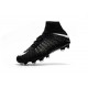 Nike Hypervenom Phantom III DF FG Tongueless Socccer Cleats - Black White