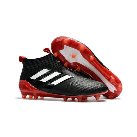 adidas ACE 17+ Purecontrol FG Mens 2017 Soccer Cleats Black White Red