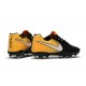 Nike Tiempo Legend VII FG 2017 Leather Soccer Cleats - Black Yellow