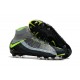 Nike Hypervenom Phantom III DF FG Tongueless Socccer Cleats - Air Max Black Grey