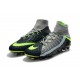 Nike Hypervenom Phantom III DF FG Tongueless Socccer Cleats - Air Max Black Grey