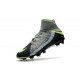 Nike Hypervenom Phantom III DF FG Tongueless Socccer Cleats - Air Max Black Grey