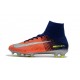 Nike Mercurial Superfly V FG Men High Top Boots Royal Blue Crimson Silver