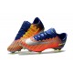 Nike Mercurial Vapor 11 FG Firm Ground Men Football Shoes Royal Blue Chrome Crimson