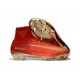 Nike Mercurial Superfly V CR7 FG Men High Top Boots Red Gold