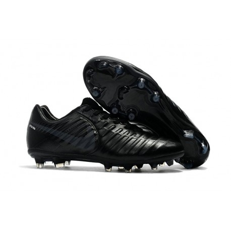 Nike Tiempo Legend VII FG 2017 Leather Soccer Cleats - Full Black