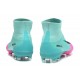 Nike Mercurial Superfly V FG Men High Top Boots Blue Pink Black