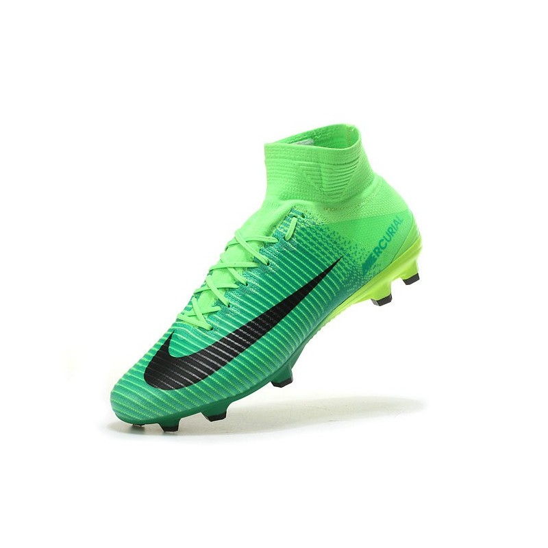nike soccer cleats green and black