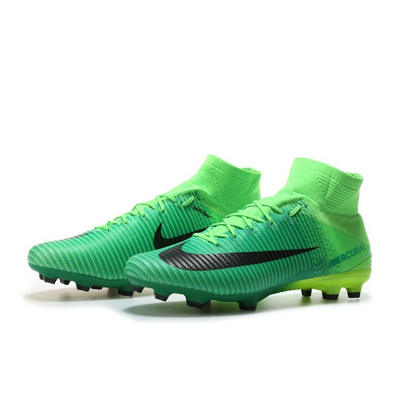 New Nike Mercurial Superfly 5 FG Firm Ground Soccer Cleats - Green Black