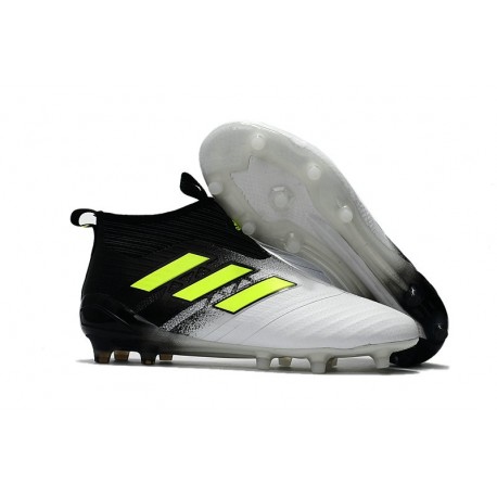 adidas ACE 17+ Purecontrol FG Mens 2017 Soccer Cleats Black White Yellow