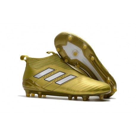 adidas ACE 17+ Purecontrol FG Mens 2017 Soccer Cleats Golden White