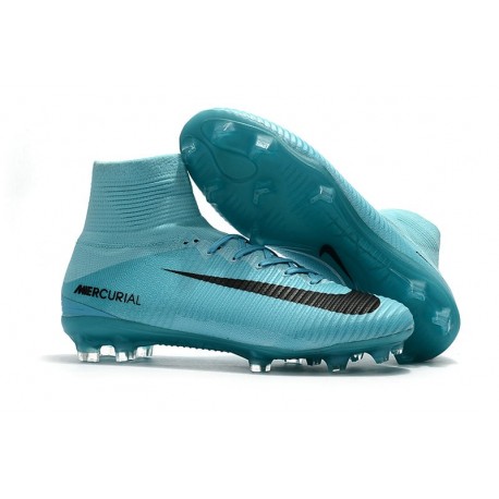 New Nike Mercurial Superfly 5 FG Firm Ground Soccer Cleats - Blue Black