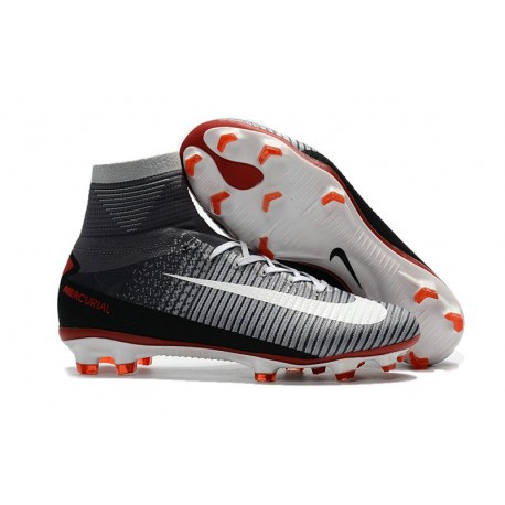 New Nike Mercurial Superfly 5 FG Firm Ground Soccer Cleats - Black Grey White