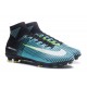 New Nike Mercurial Superfly 5 FG Firm Ground Soccer Cleats - Blue White Yellow