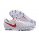 Nike Tiempo Legend VII FG 2017 Leather Soccer Cleats - White Red