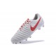 Nike Tiempo Legend VII FG 2017 Leather Soccer Cleats - White Red
