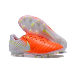 Nike Tiempo Legend VII FG 2017 Leather Soccer Cleats - Orange White