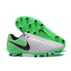 New Nike Tiempo Legend 7 FG K-leather Football Boots White Green