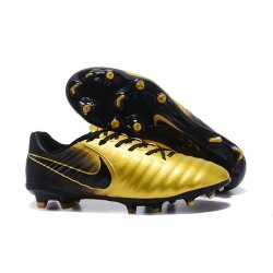 New Nike Tiempo Legend 7 FG K-leather Football Boots Gold Black