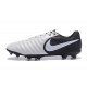 New Nike Tiempo Legend 7 FG K-leather Football Boots White Black