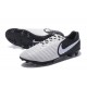 New Nike Tiempo Legend 7 FG K-leather Football Boots White Black