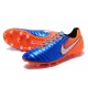 New Nike Tiempo Legend 7 FG K-leather Football Boots Blue Orange