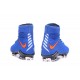 Nike Hypervenom Phantom III DF FG Tongueless Socccer Cleats - Blue White Red