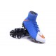 Nike Hypervenom Phantom III DF FG Tongueless Socccer Cleats - Blue White Red