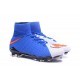 Nike Hypervenom Phantom III DF FG Tongueless Socccer Cleats - Blue White Red