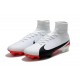 New Nike Mercurial Superfly 5 FG Firm Ground Soccer Cleats - White Black Red
