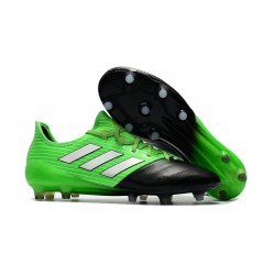 adidas Ace 17.1 Leather FG Soccer Cleats - Green Black Silver