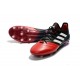 adidas Ace 17.1 Leather FG Soccer Cleats - Black Red White