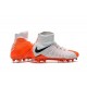 Nike Hypervenom Phantom III DF FG Flyknit Boots - White Orange