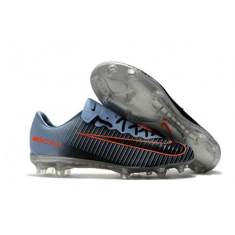 Nike Mercurial Vapor XI FG ACC Mens Soccer Boots Black Orange Blue