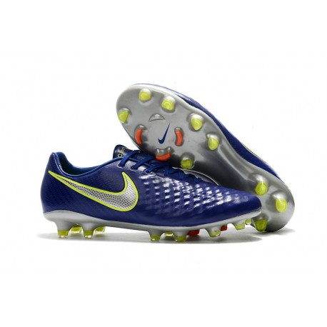 News Men Nike Magista Opus II FG Soccer Shoes Dark Blue Silver